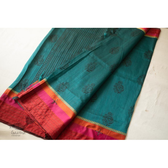 shop Hand Embroidered & Block Printed Silk Saree