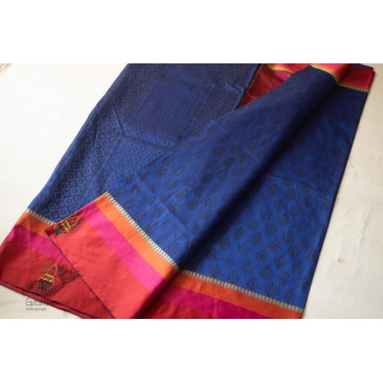 shop Hand Embroidered & Block Printed Silk Saree