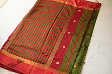 Ramaa . रमा | Hand Applique - Silk Green Saree