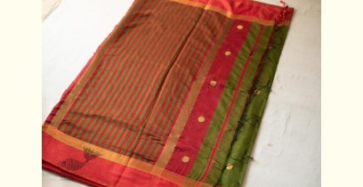 Ramaa . रमा | Hand Applique - Silk Green Saree