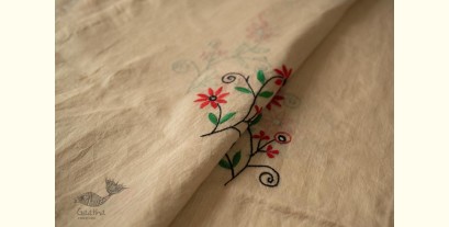 Ramaa . रमा | Hand Embroidered Silk Saree - Flower Embroidered Motif