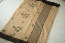 Ramaa . रमा | Hand Embroidered Silk Saree with Black Border