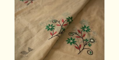 Ramaa . रमा | Hand Embroidered Silk Saree with Black Border