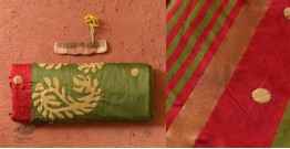 Ramaa . रमा | Hand Applique - Silk Green Saree