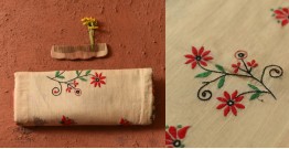 Ramaa . रमा | Hand Embroidered Silk Saree - Flower Embroidered Motif