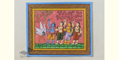 Pattachitra Painting | Krishna Bakasur Vadh