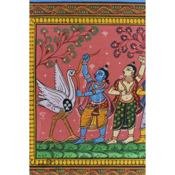 Pattachitra Painting | Krishna Bakasur Vadh