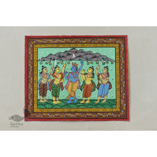 shop patachitra painting - krishna & Govardhan