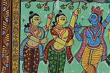 Pattachitra Painting | Krishna Govardhan  Parvat