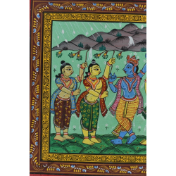 Pattachitra Painting | Krishna Govardhan  Parvat