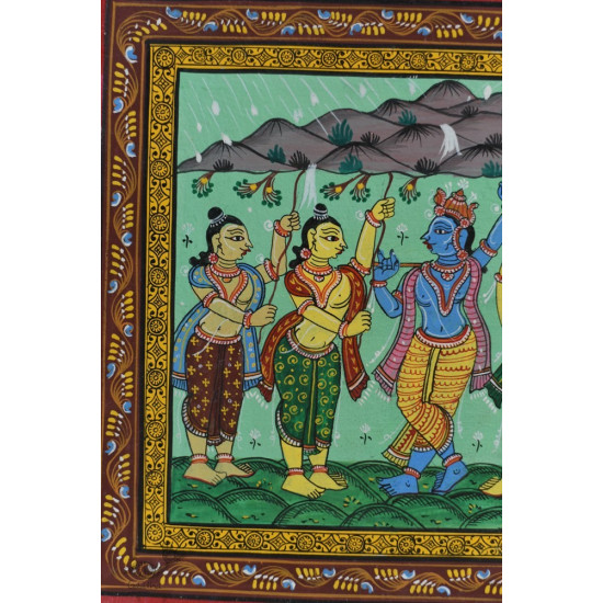 shop patachitra painting - krishna & Govardhan