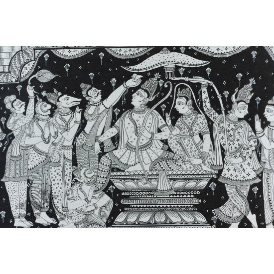 shop Traditional patachitra painting - Ram Darbar