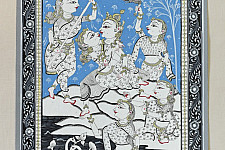 Pattachitra Painting | Krishna Radha with Gopi