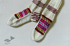 Igloo | Hand Knitted - Woolen Socks - Off White