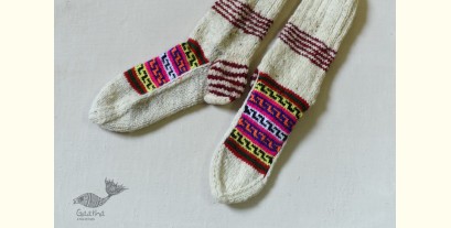 Igloo | Hand Knitted - Woolen Socks - Off White