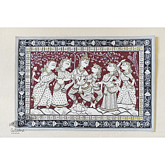 Pattachitra Painting | Radhe Krishna With Gopi