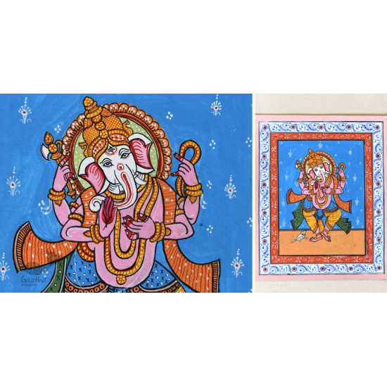 shop patachitra painting - Dancing Ganesha