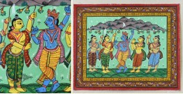 Pattachitra Painting | Krishna Govardhan  Parvat