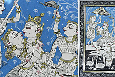 Pattachitra Painting | Krishna Radha with Gopi