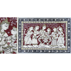 Pattachitra Painting | Radhe Krishna With Gopi