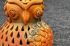 Terracotta Tales | Pottery Art ~ T Light Holder - Owl