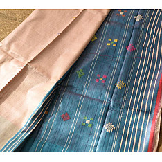 Kamakshi | Pure Tussar Silk Saree With Contrast Blouse Piece 