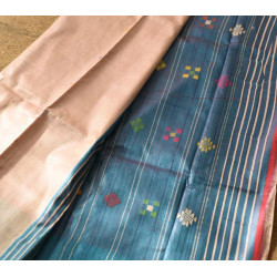 Kamakshi | Pure Tussar Silk Saree With Contrast Blouse Piece 