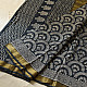 Shop Block Printed Cotton Saree With Golden Pallu