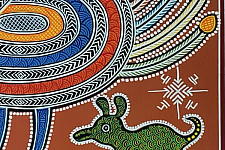 Mandana Art - Painting ~ Peacock ( 11 x 14 inch)