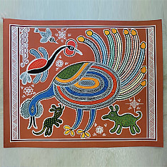 Mandana Art - Painting ~ Peacock ( 11 x 14 inch)