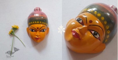Handmade Wooden Mask - Meerabai