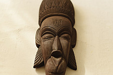 Handmade Wooden Hanging Mask - Hanuman