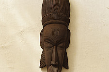 Handmade Wooden Hanging Mask - Hanuman