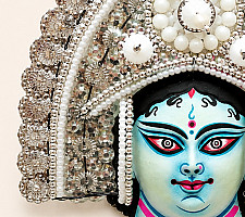 Mukhauta . मुखौटा : Handmade Paper Mache Chau Mask - Gauri