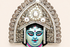 Mukhauta . मुखौटा : Handmade Paper Mache Chau Mask - Gauri