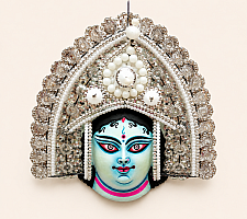 Mukhauta . मुखौटा : Handmade Paper Mache Chau Mask - Gauri