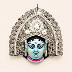 Mukhauta . मुखौटा : Handmade Paper Mache Chau Mask - Gauri