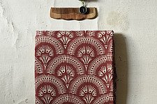 Eshana ~ Block Printed Cotton Brown Saree