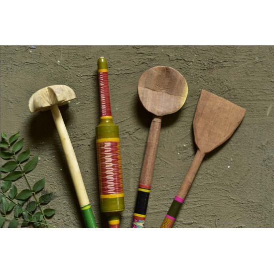 Rasoi ✯ Kutch lacquer ladles { Set of Four } ✯ 2