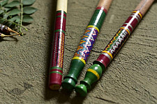 Rasoi ✯ Kutch lacquer ladles { Set of Three} ✯ 3 Rasoi ✯ Kutch lacquer ladles { Set of Three} ✯ 3