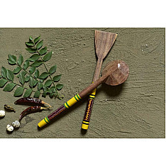 Rasoi ✯ Kutch lacquer ladles { Set of Two } ✯ 8