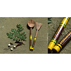 Rasoi ✯ Kutch lacquer ladles { Set of Two } ✯ 8