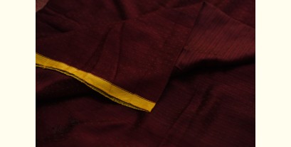 Mashru ✧ Silk+cotton Fabric ( Per meter ) ✧ Maroon Fabric With Mehndi Green Dots