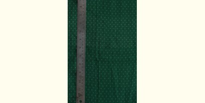 Mashru ✧ Silk+cotton Fabric ( Per meter ) ✧ Green Fabric With White Dots