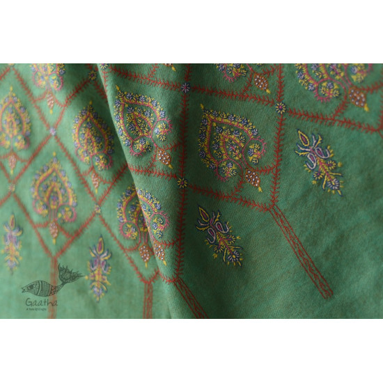 shop Sozni Jamawar Embroidery - Pure Pashmina Shawl