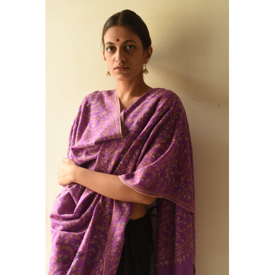 shop Kashmiri Handwoven Pashmina Shawl ~ Sozni Jamawar Embroidery