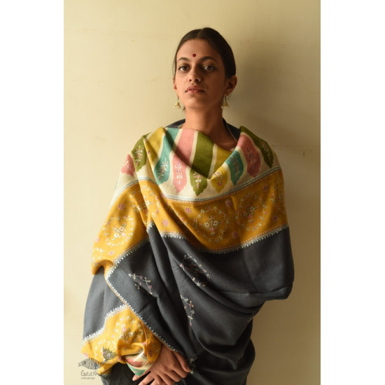 shop Kashmiri Pashmina Shawl with Sozni Jamawar Embroidery