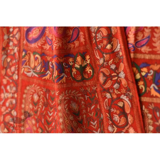 shop Kashmiri Pashmina Shawl with zari Jamawar Embroidery