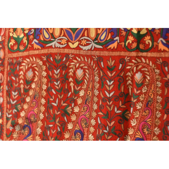 shop Kashmiri Pashmina Shawl with zari Jamawar Embroidery