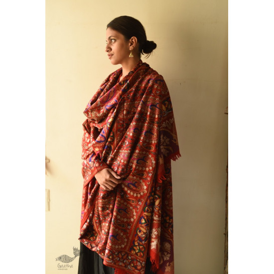 shop Kashmiri Pashmina Shawl with zari Jamawar Embroidery